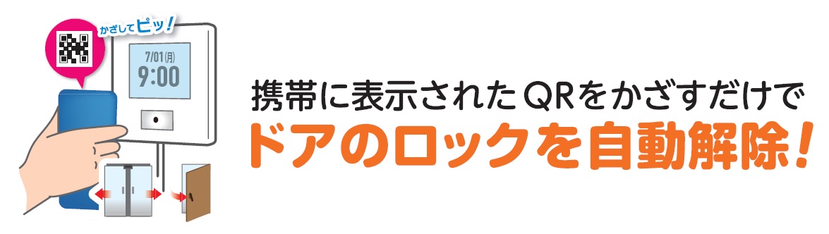 非接触型入退室システム 楽ぱす